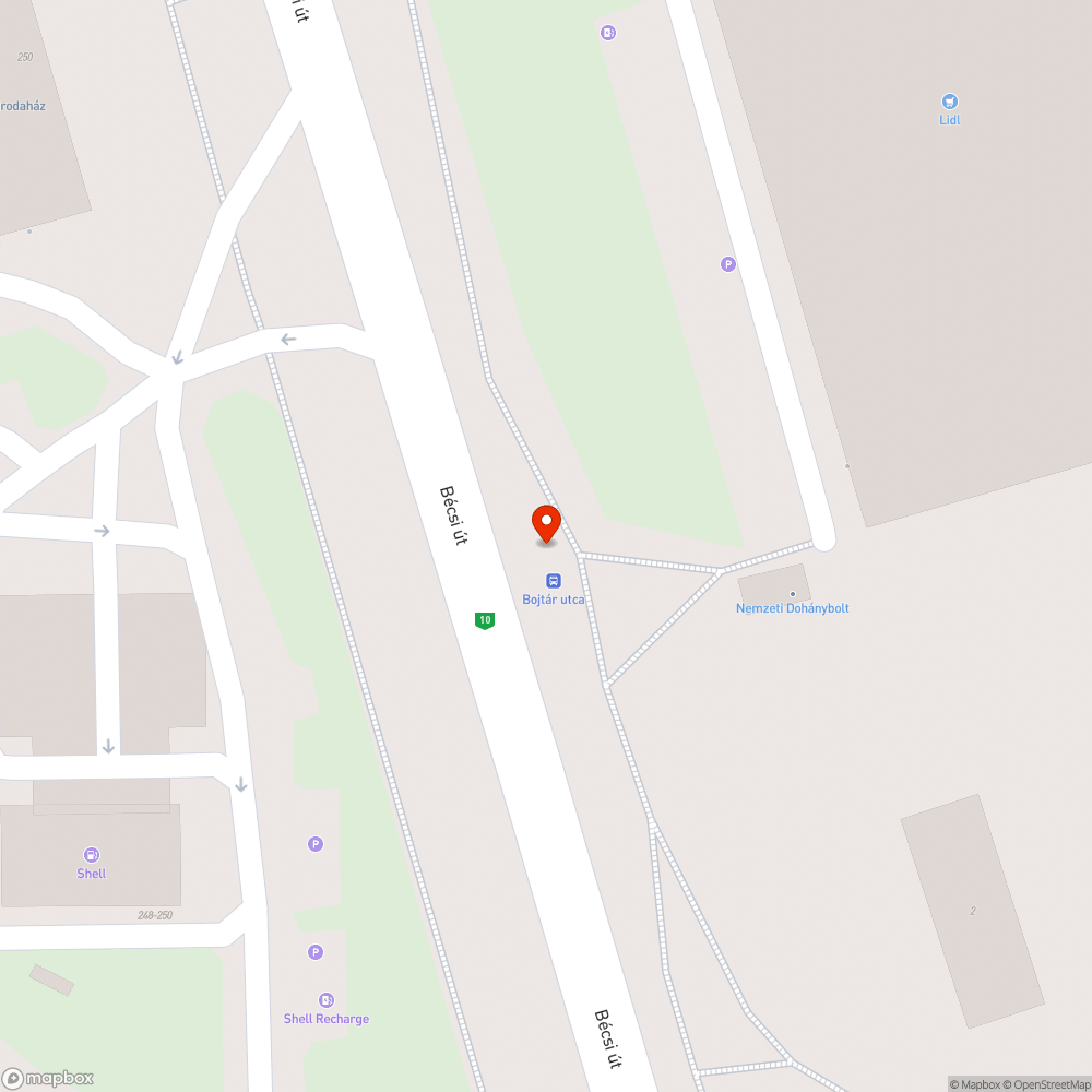 Összetört üveg bejelentés helye