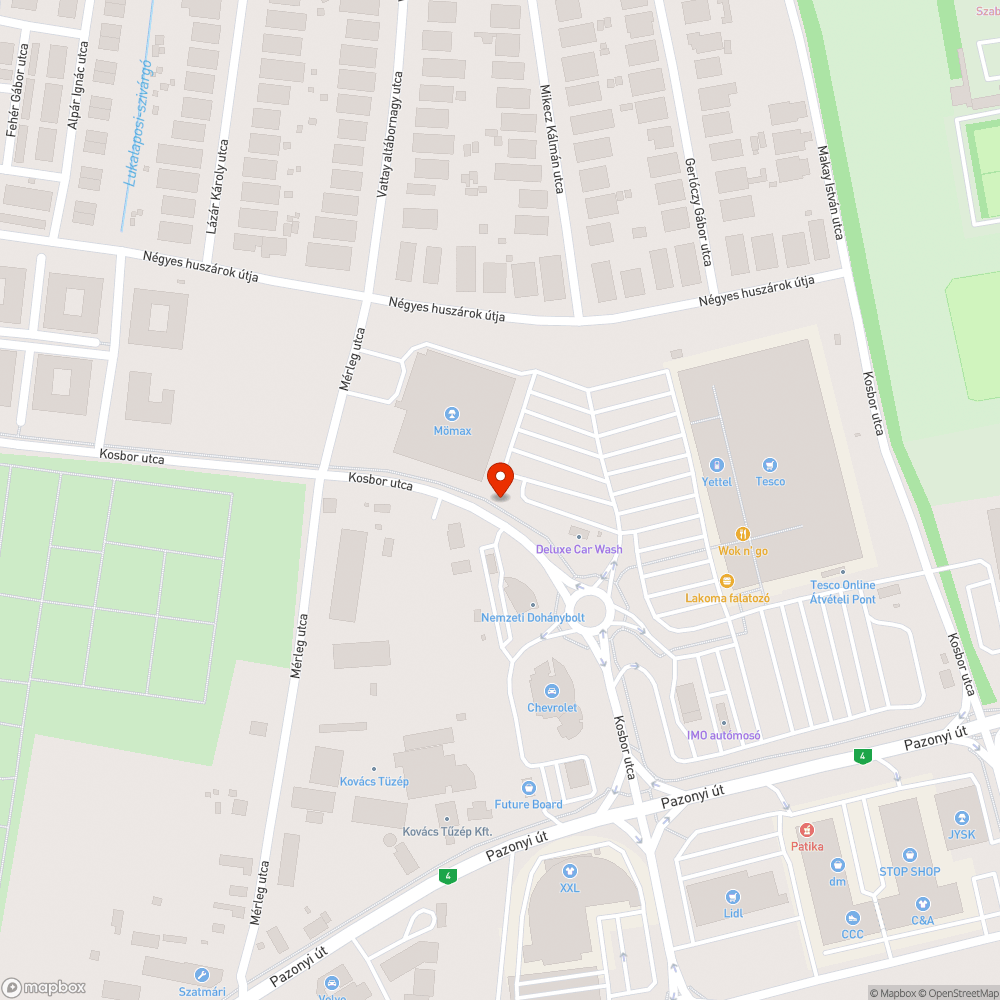 Szemetes buszmegálló bejelentés helye