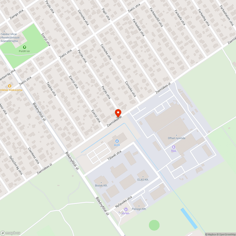 Buszmegálló szemét bejelentés helye