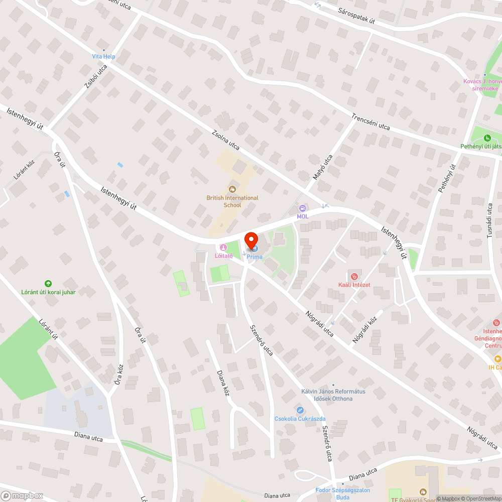 Kátyú bejelentés helye