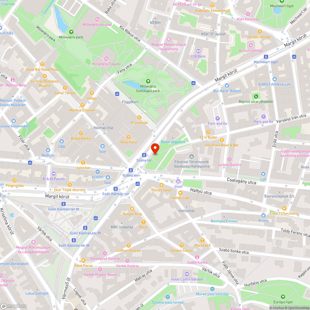 Széna tér bejelentés helye