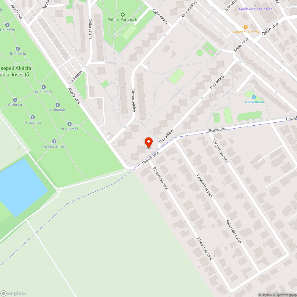 Tűzcsap átereszt bejelentés helye