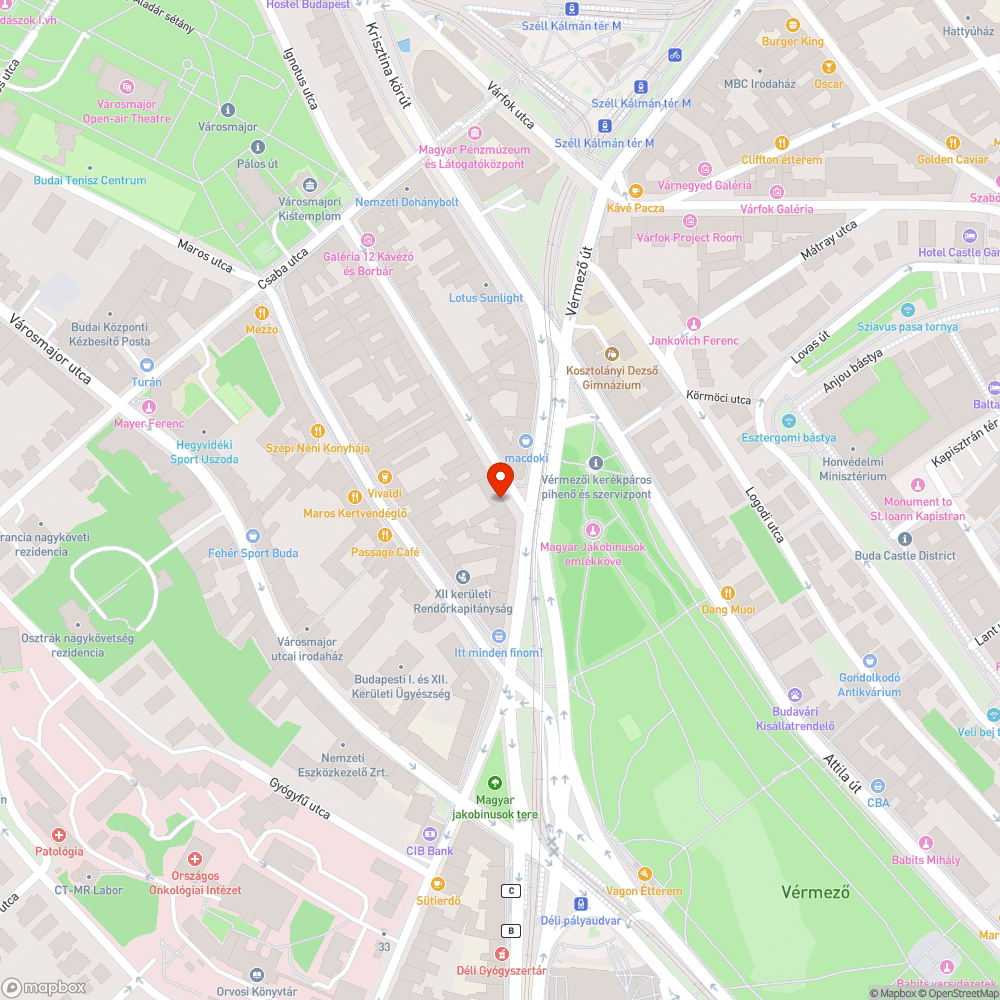 Kiégett izzó bejelentés helye