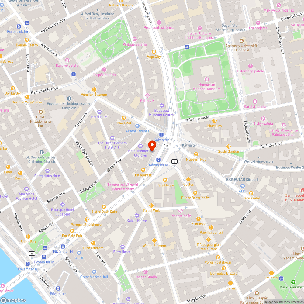 Gazos a Kálvin tér bejelentés helye