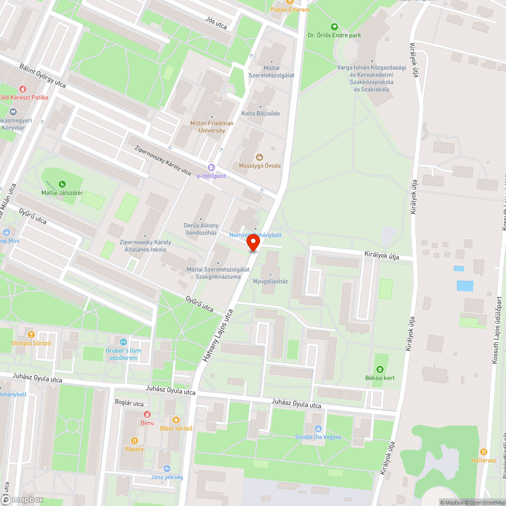 Eltömődött víznyelő bejelentés helye