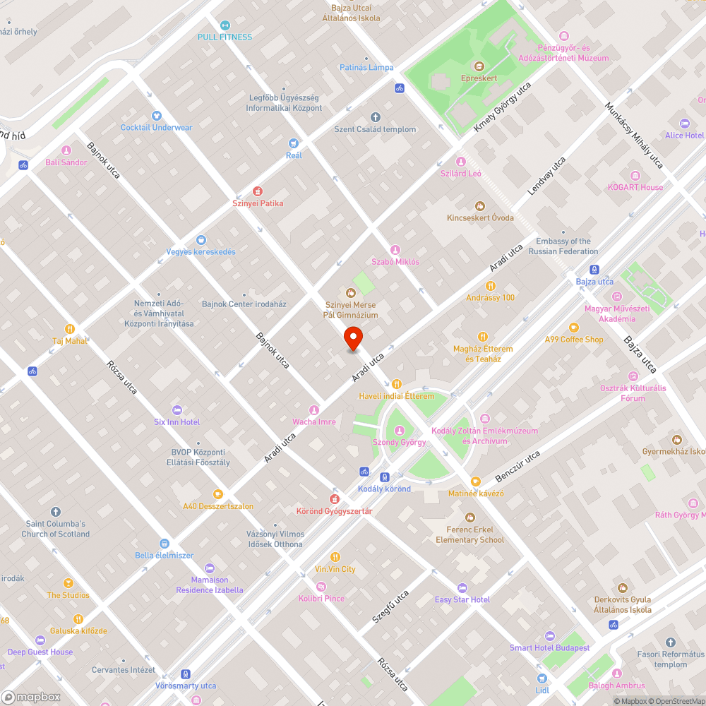 Zászlók kihelyezése - Budapest Főváros Kormányhivatala VI. kerületi Hivatala bejelentés helye