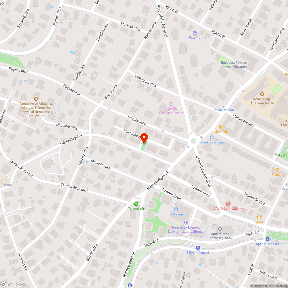 Elszabadult utcabútor bejelentés helye