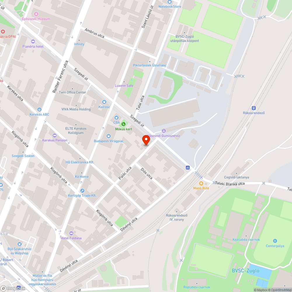 Palóc utca - rendszám nélküli jármű bejelentés helye