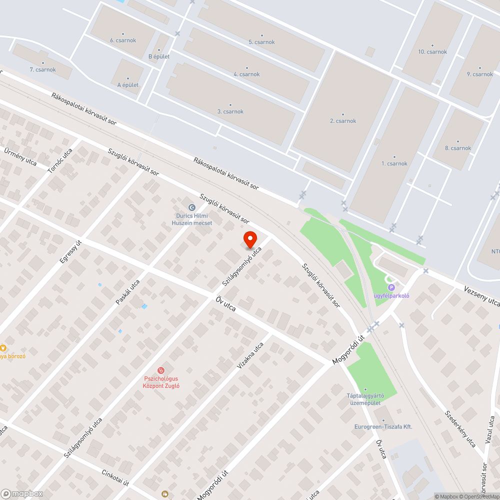 Beszakadt úttest bejelentés helye