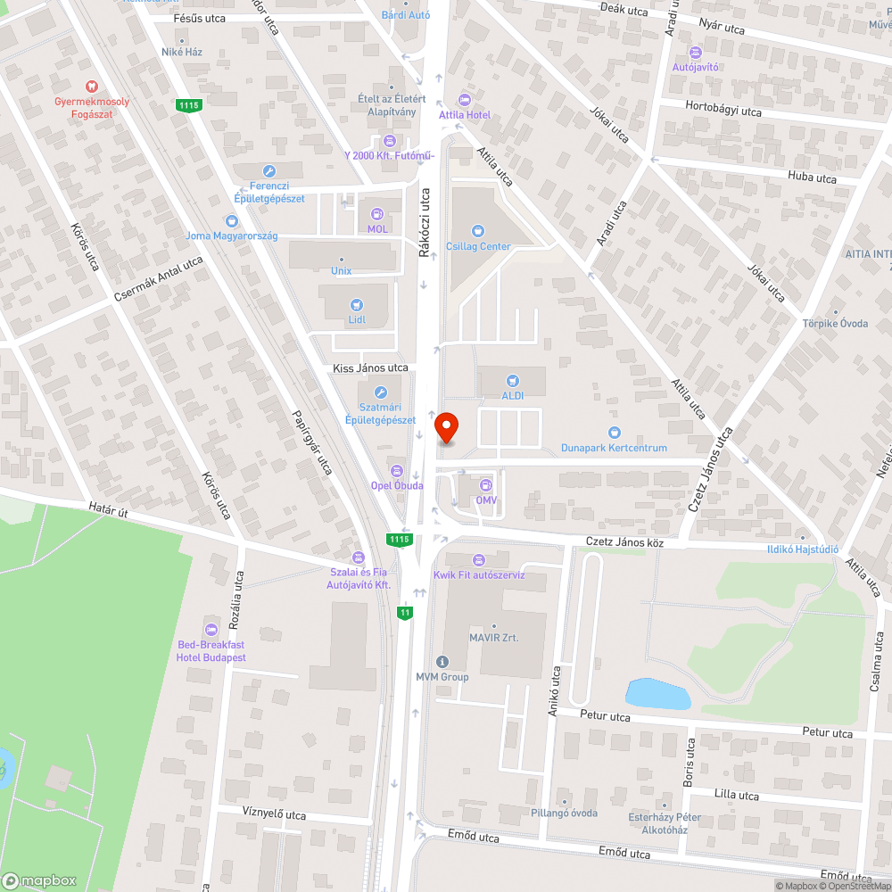 Kidőlt utcatábla bejelentés helye