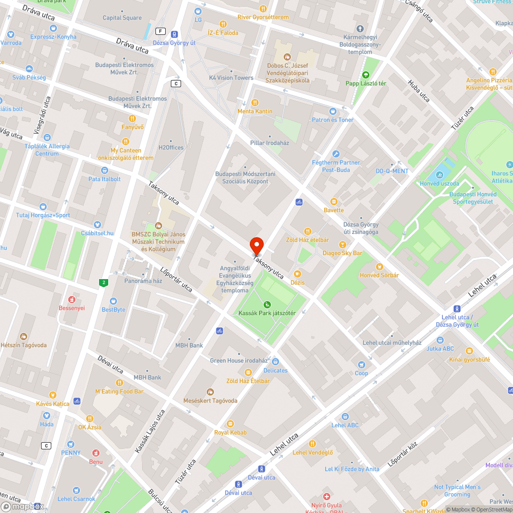 Elhagyott autó bejelentés helye