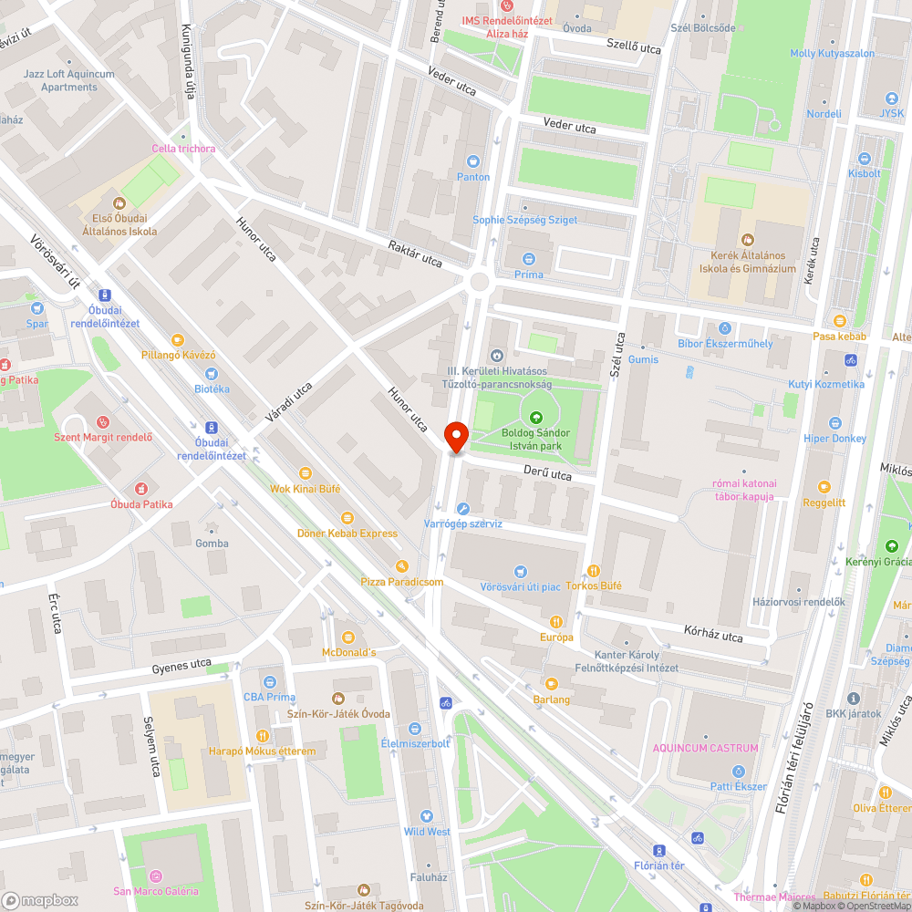 Elhagyott autó bejelentés helye