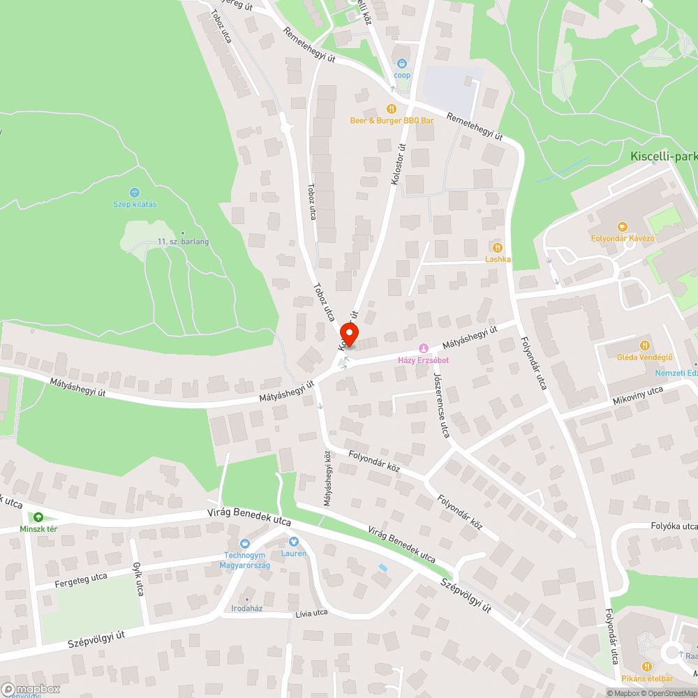 Kidőlt tábla a Mátyáshegyi úton. bejelentés helye