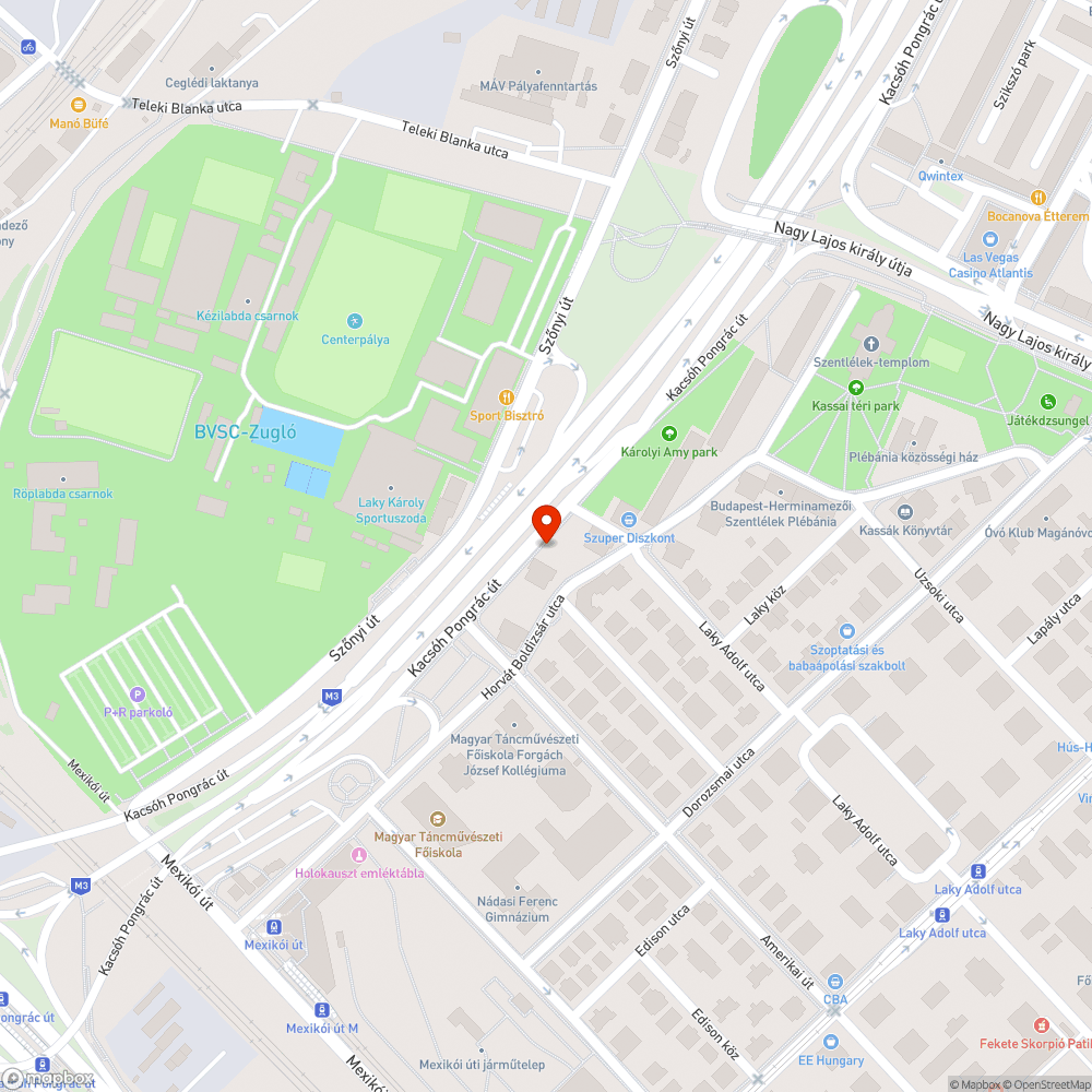 Parkoló bejelentés helye