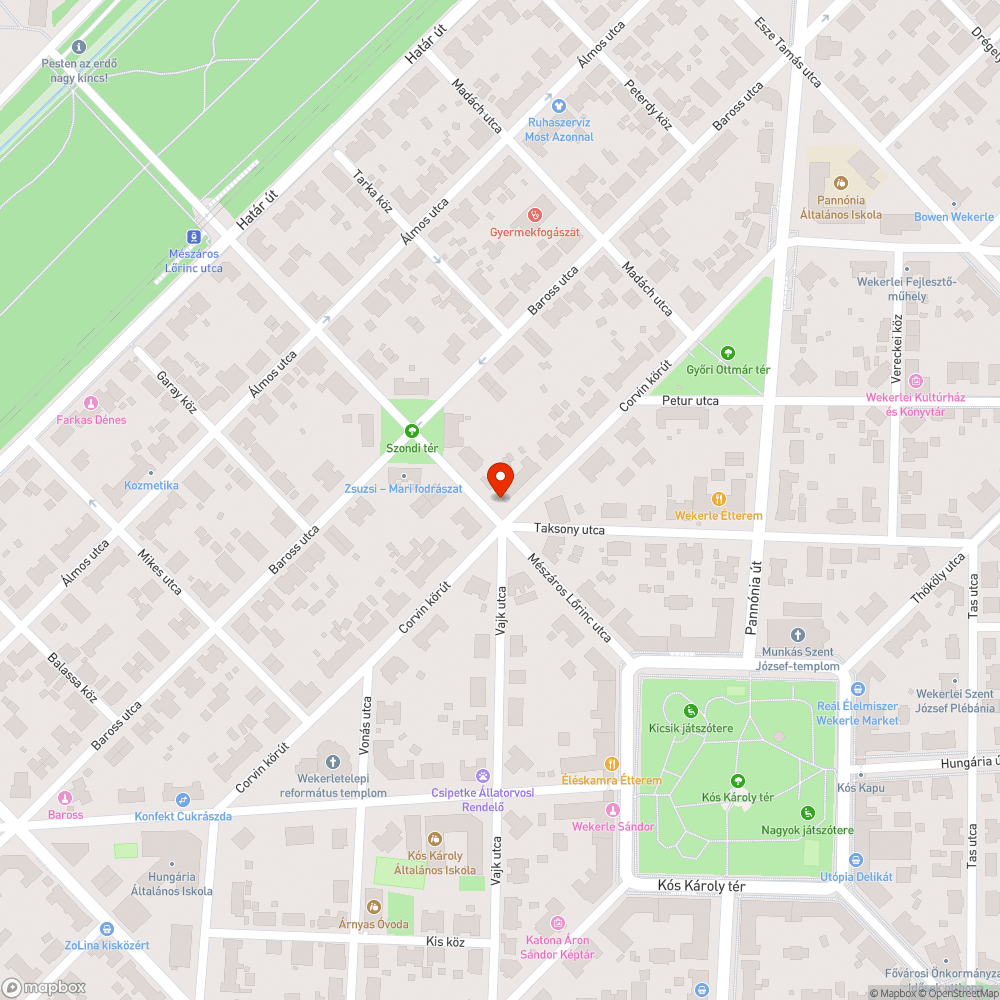 Méretes kátyúk a Mészáros Lőrinc utcán bejelentés helye