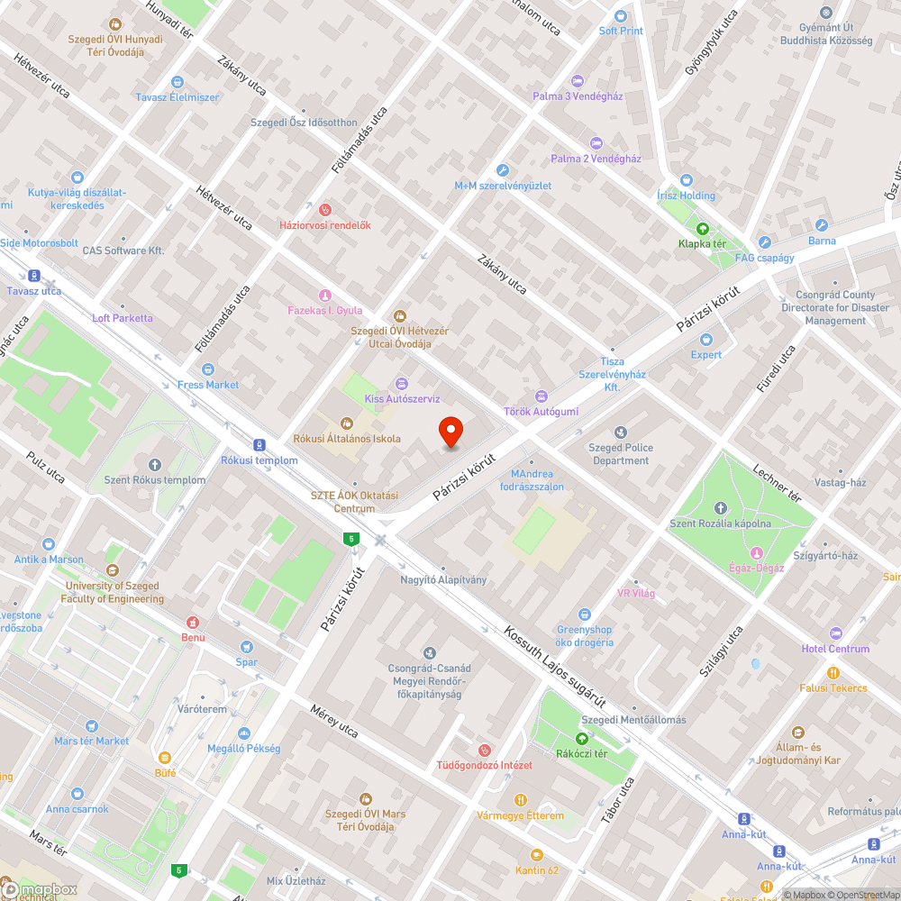 Hiányzik a szemetes - Párizsi krt. 23. bejelentés helye