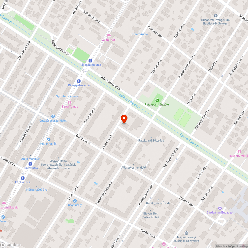 Benőtt járda 1 bejelentés helye