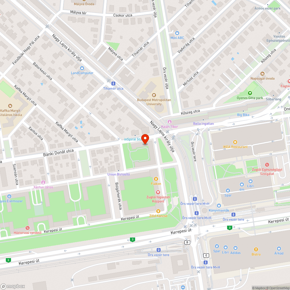 Kátyú bejelentés helye