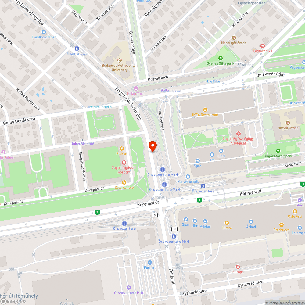 Hiányzó pollerek bejelentés helye