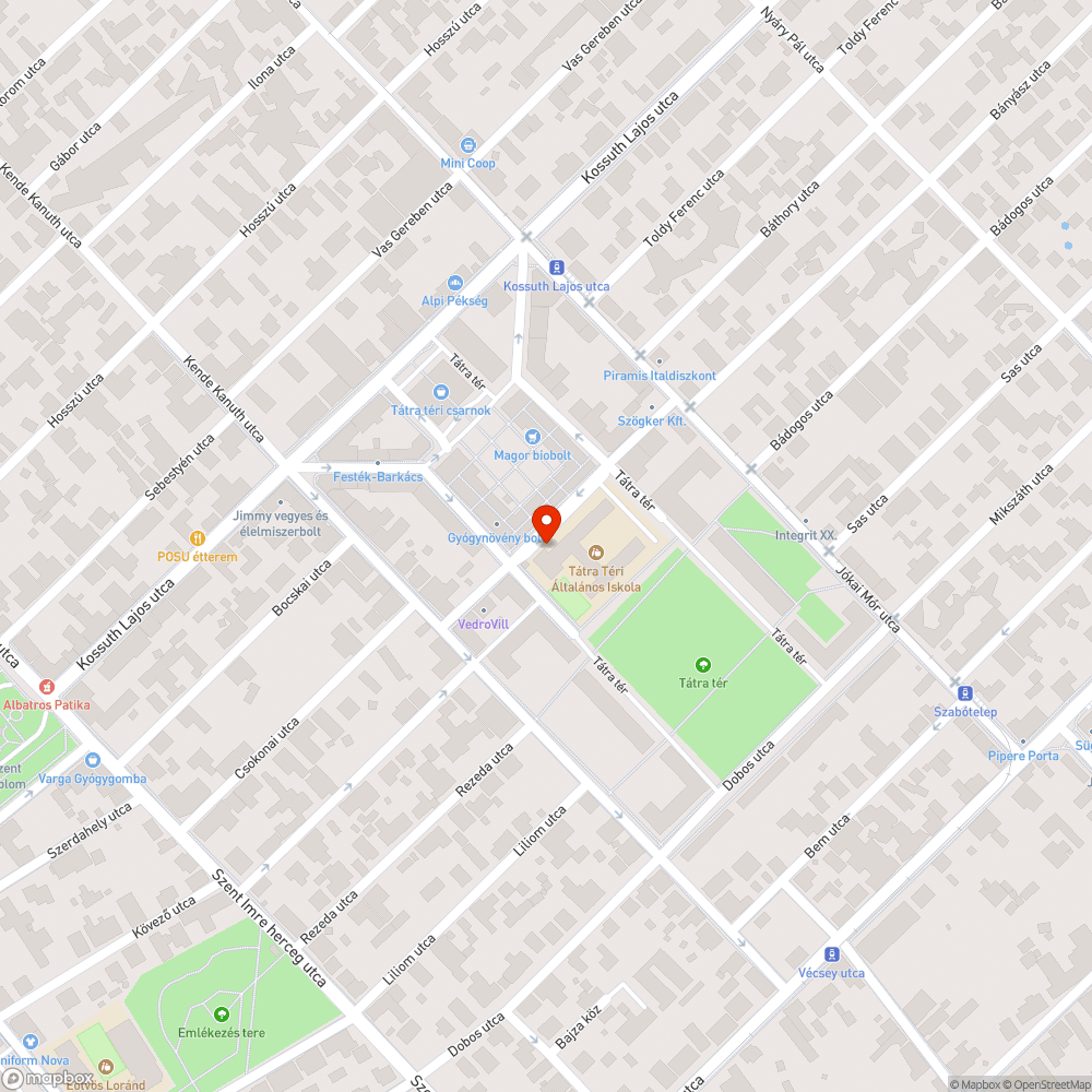 Pesterzsébet Tátra tér szemét bejelentés helye