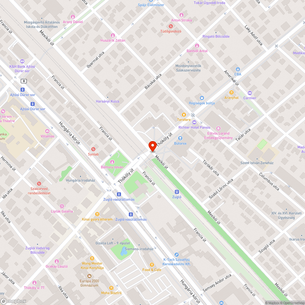 Kivilágítatlan zebra bejelentés helye