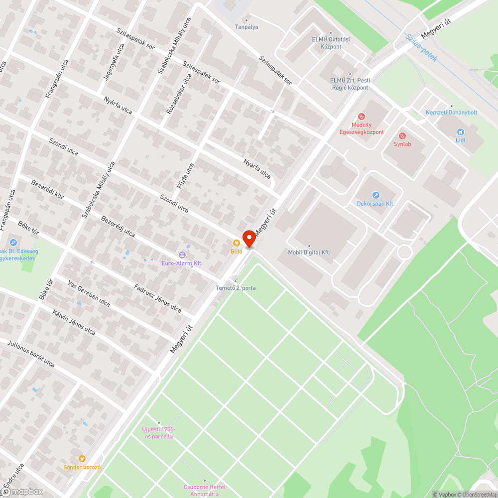 Hiányzó fényterelő bejelentés helye