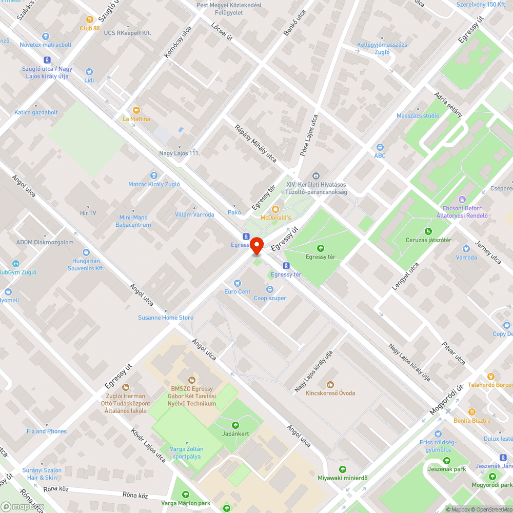 Sérült lámpa bejelentés helye