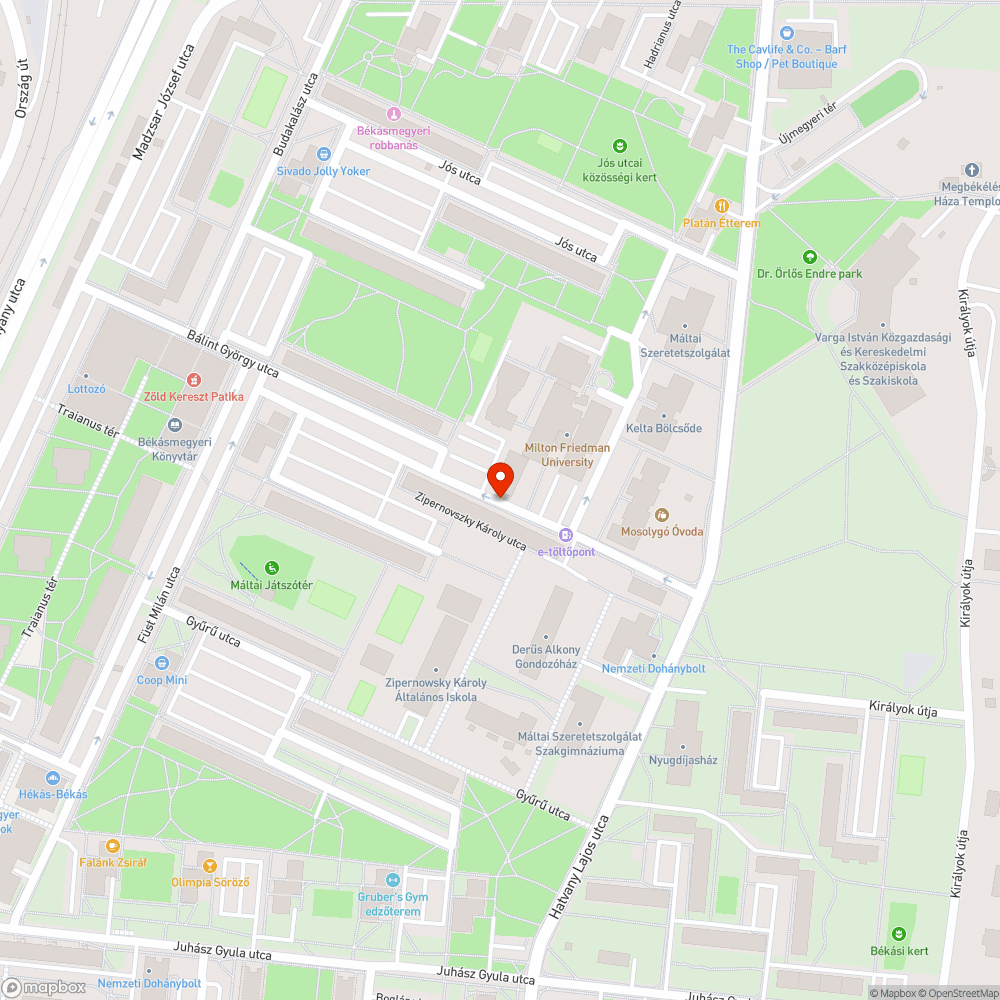 Hiányzó víznyelő bejelentés helye