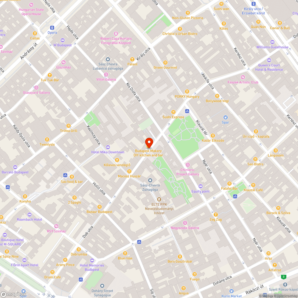 Dob utca 36 előtt rosszul aszfaltozott útszakasz bejelentés helye