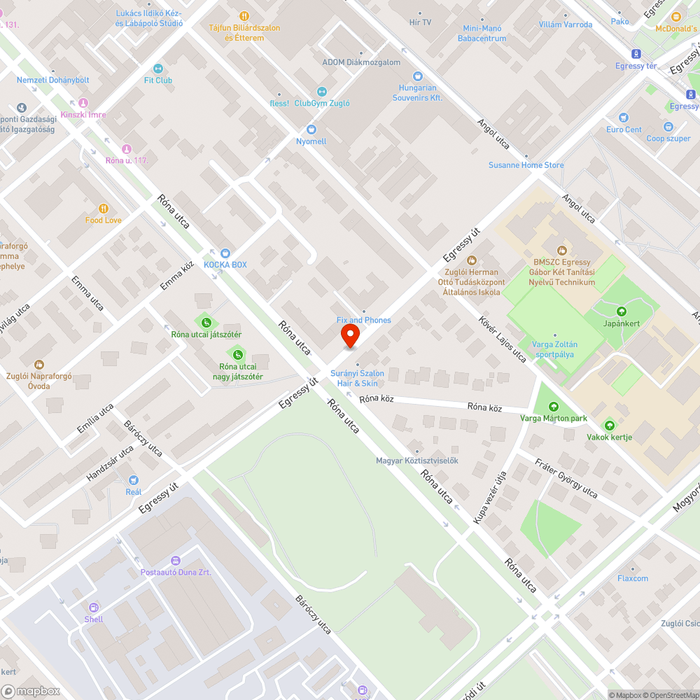 Elszáradt fa bejelentés helye