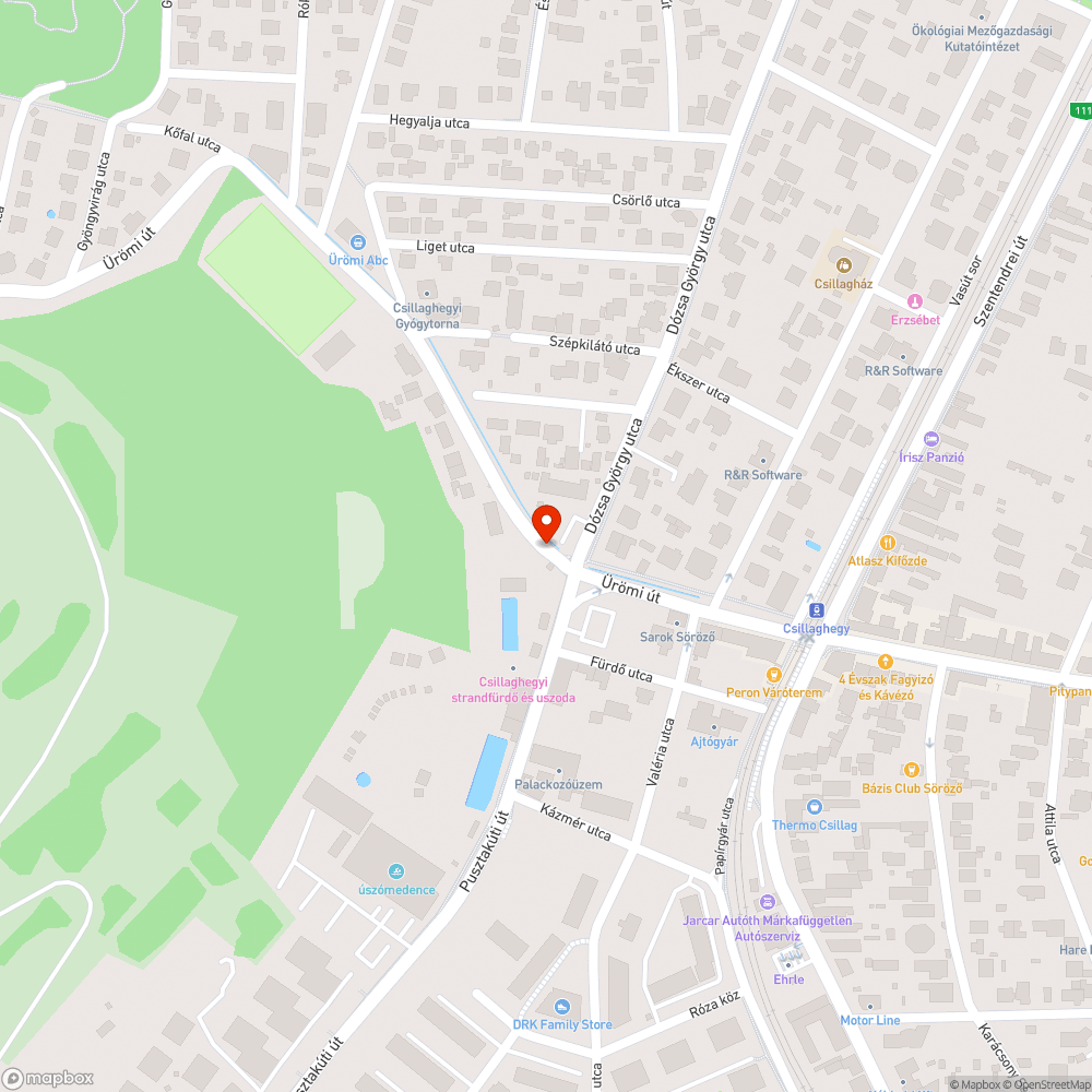 Nehezen látható jelzőlámpa és STOP tábla bejelentés helye