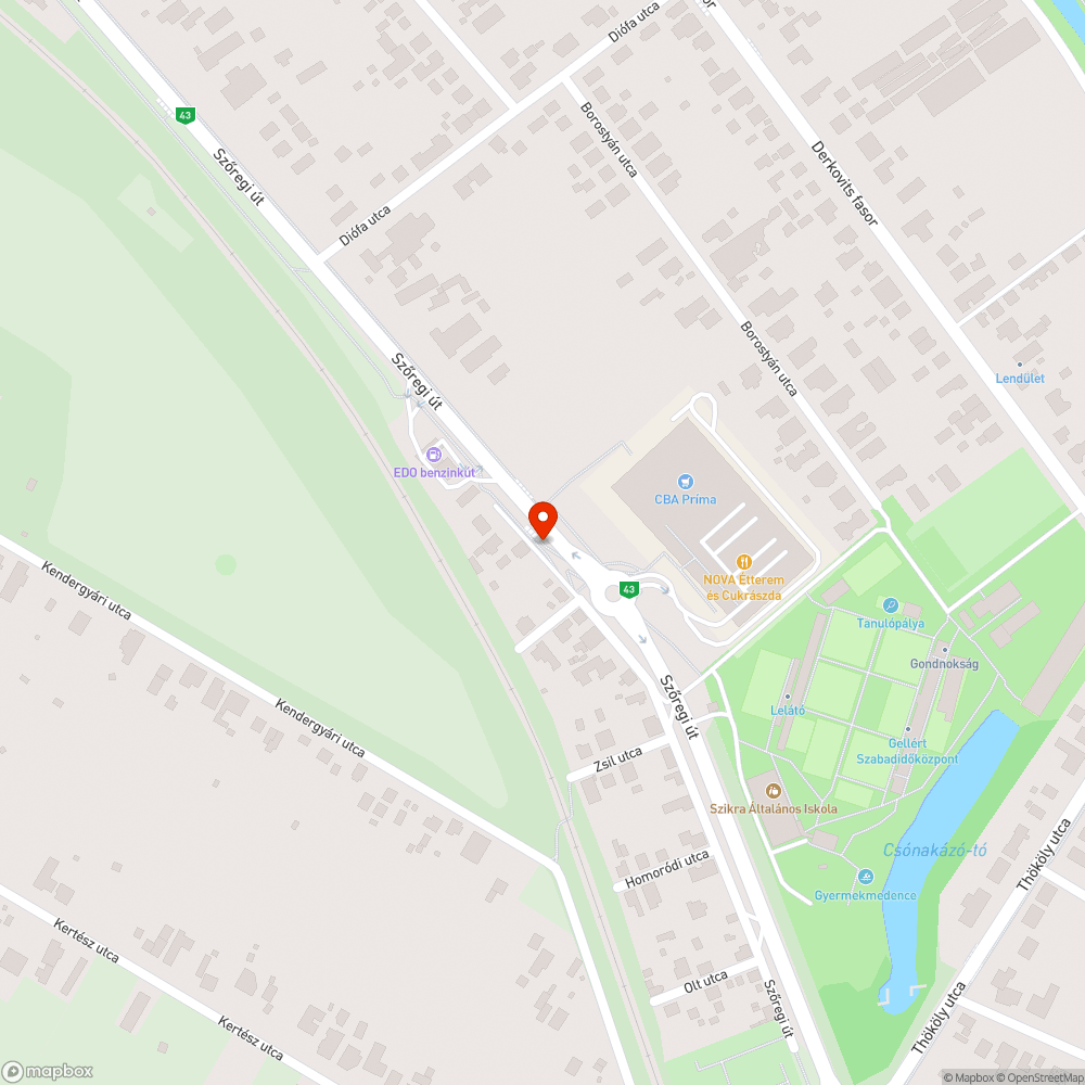 Alacsony megállóoszlop - Aranyosi utca bejelentés helye