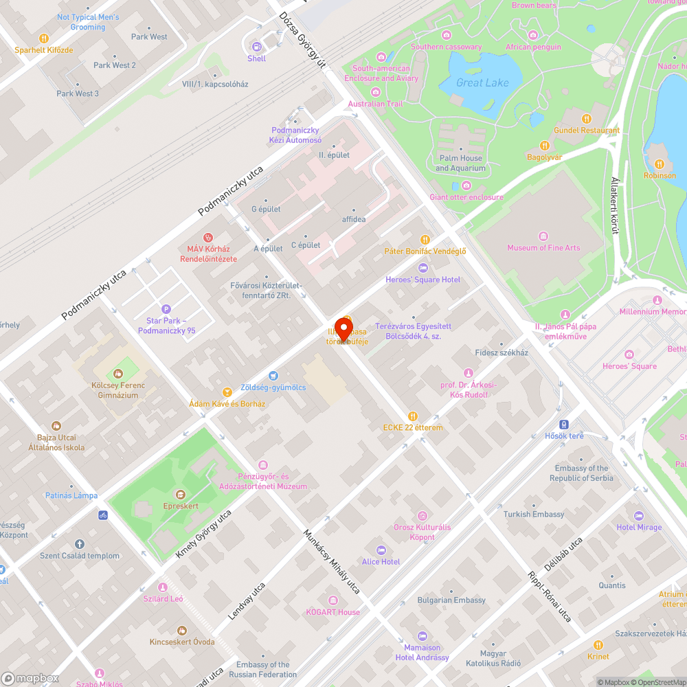 Nagyon mély kátyú bejelentés helye