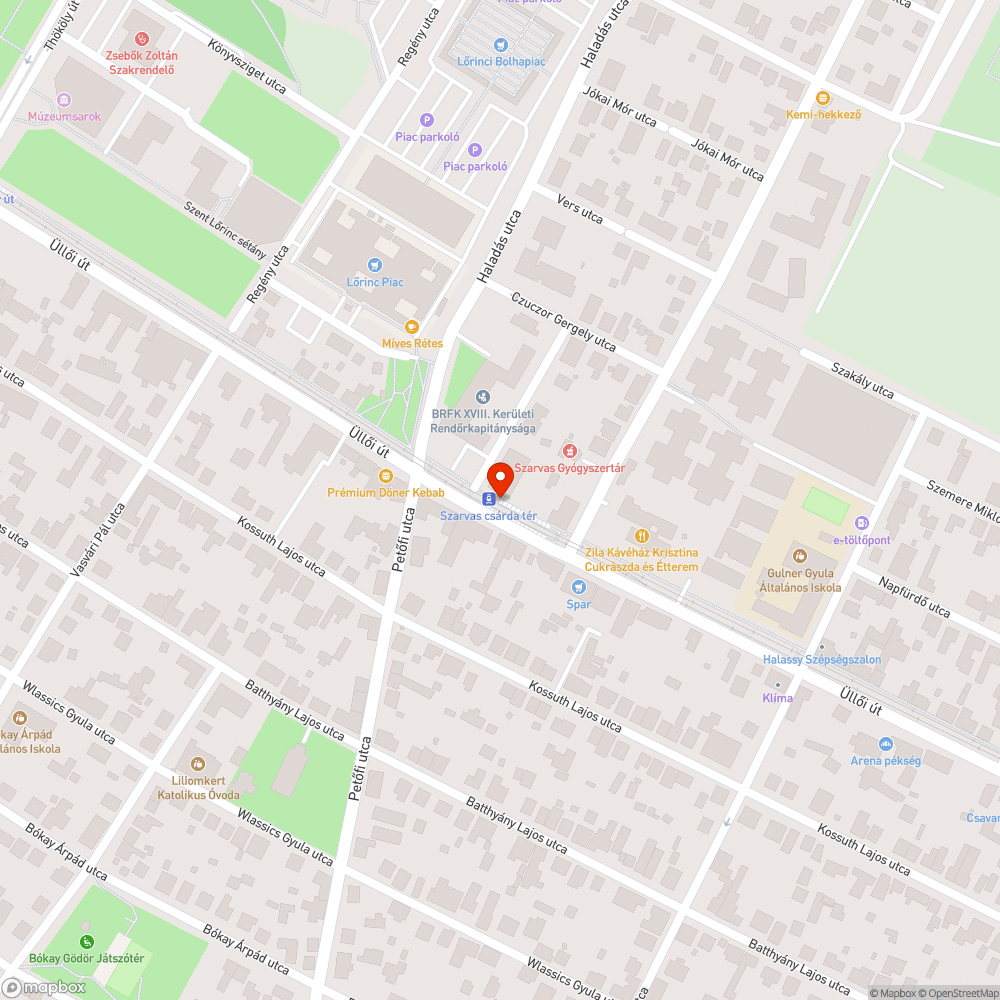 Életveszélyes buszmegálló bejelentés helye