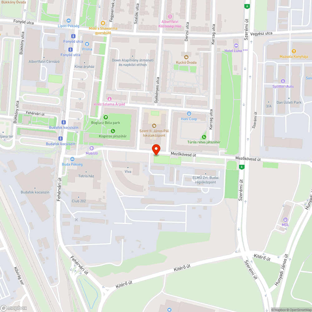 Megsüllyedt fedél bejelentés helye