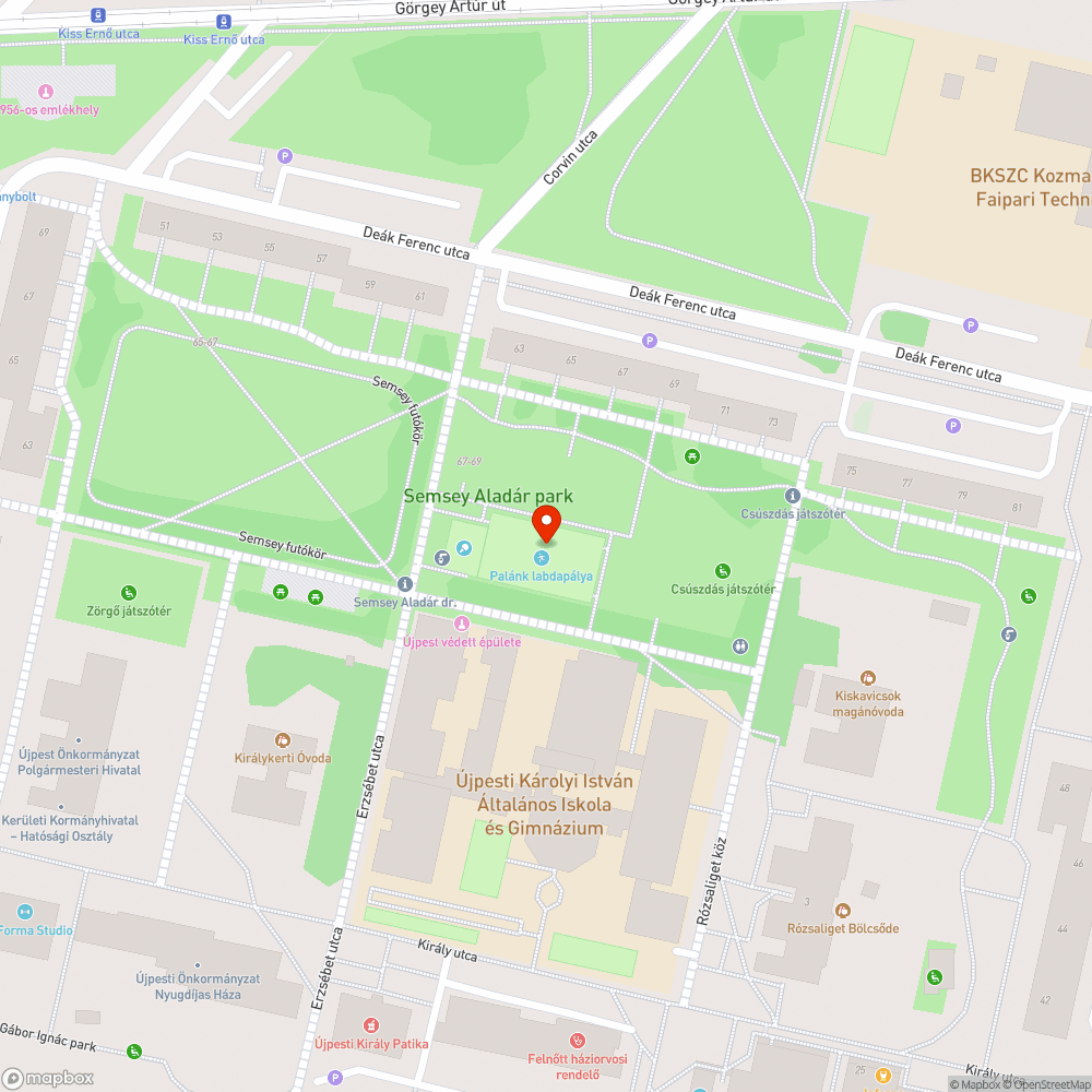 Szakadt háló, hiányzó focikapuk bejelentés helye