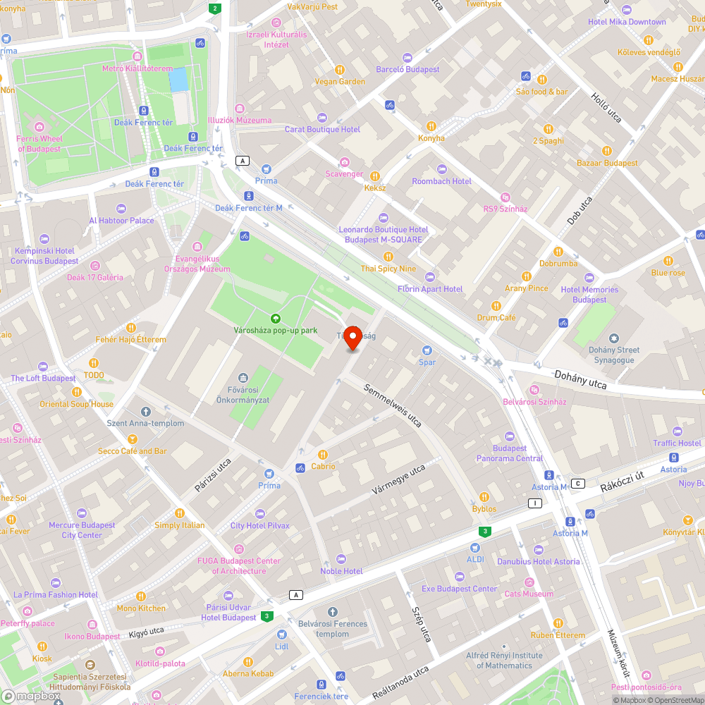 Gerlóczy utca – kidőlt oszlop bejelentés helye