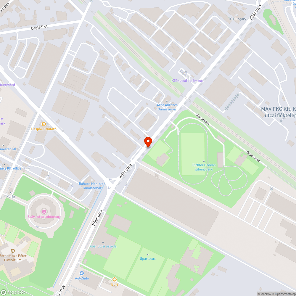 Hordalék több 100 méteren a Kőér utcai műtárgyon bejelentés helye