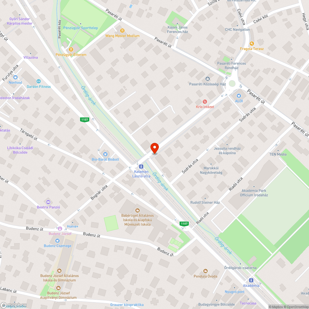 Koszos buszmegálló bejelentés helye