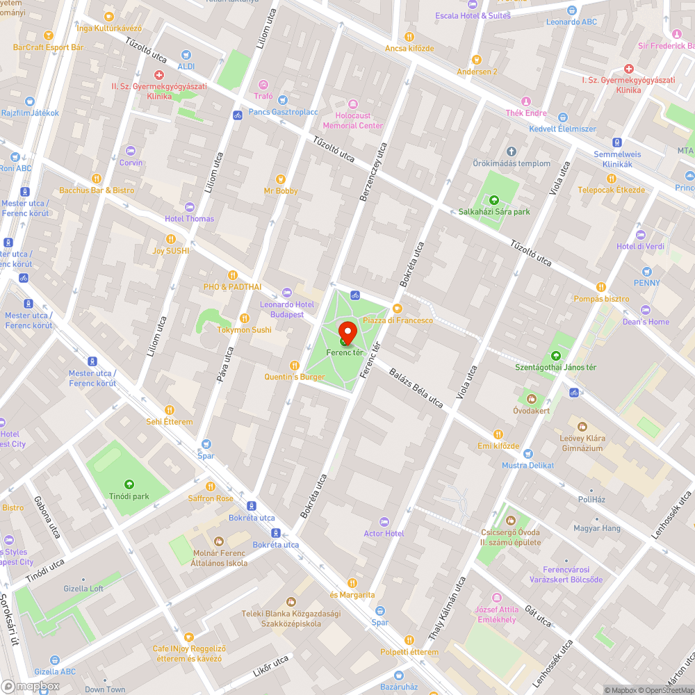 Ferenc téri díszburkolat szétesése bejelentés helye