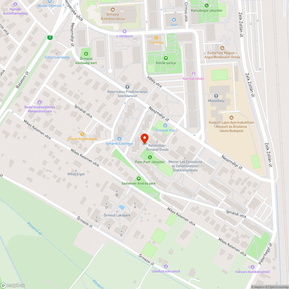 Igmándi utca 43. mögött szemét bejelentés helye