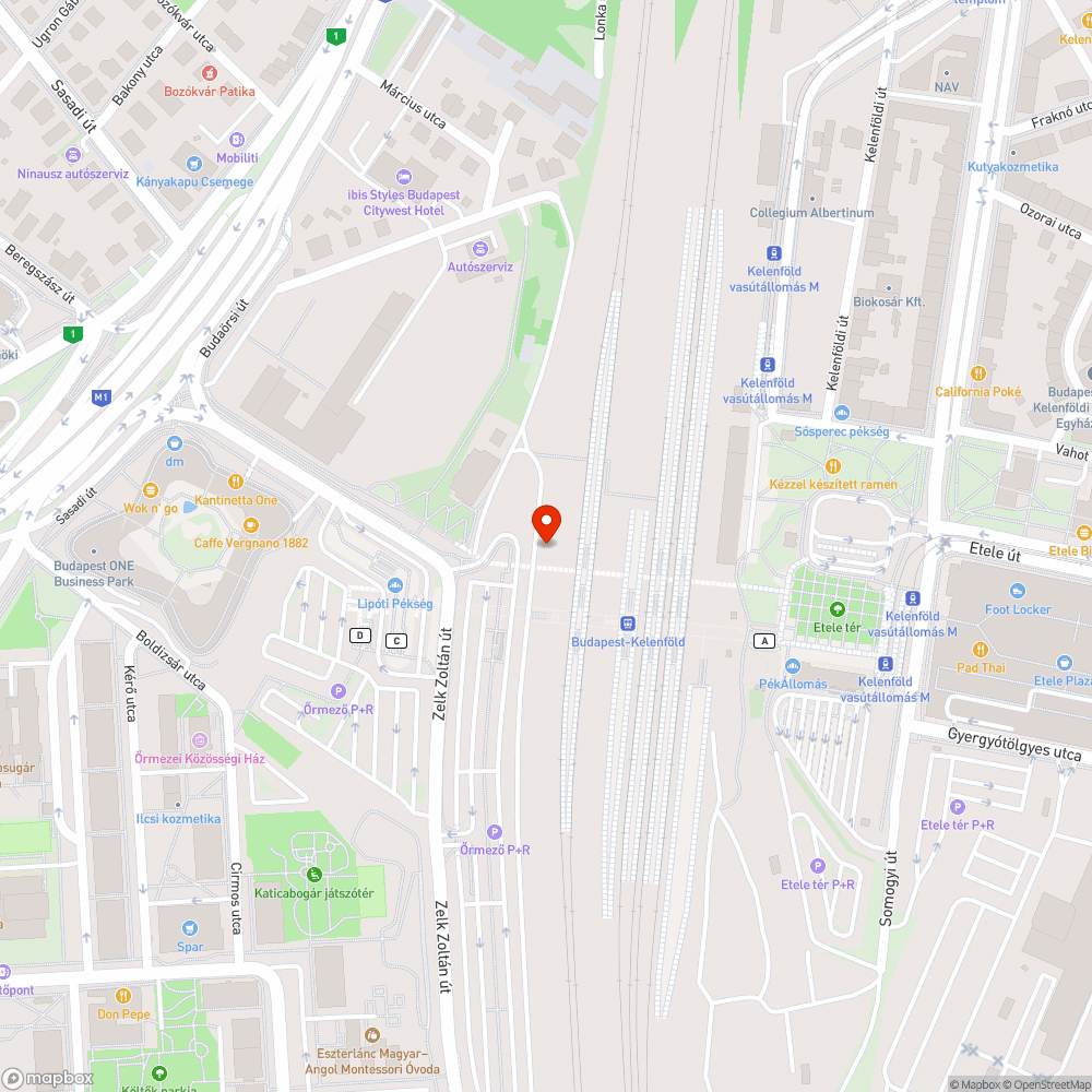 Az aluljáróban kintfelejtett kövek bejelentés helye