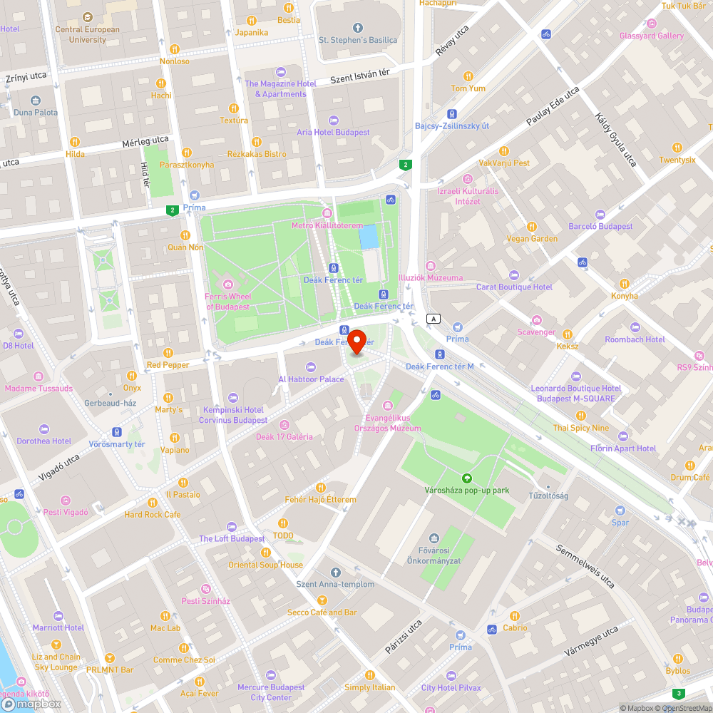 Deák téren növénymentes részek beültetése borostyánnal bejelentés helye