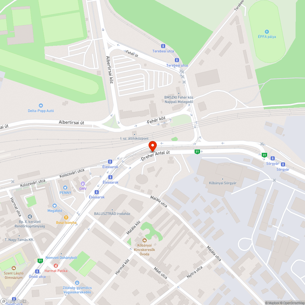 Graffitis váró (Élessarok) bejelentés helye