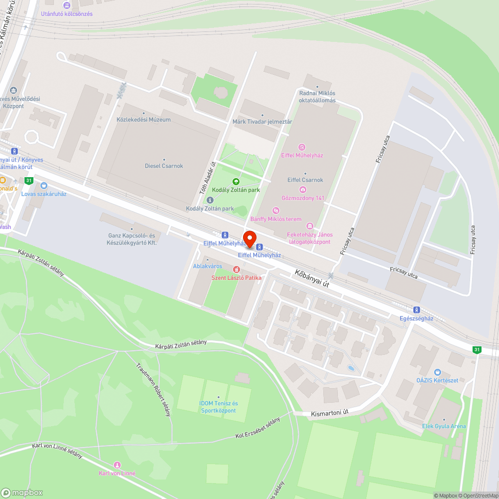 Nem működő gyalogátkelő nyomógomb bejelentés helye