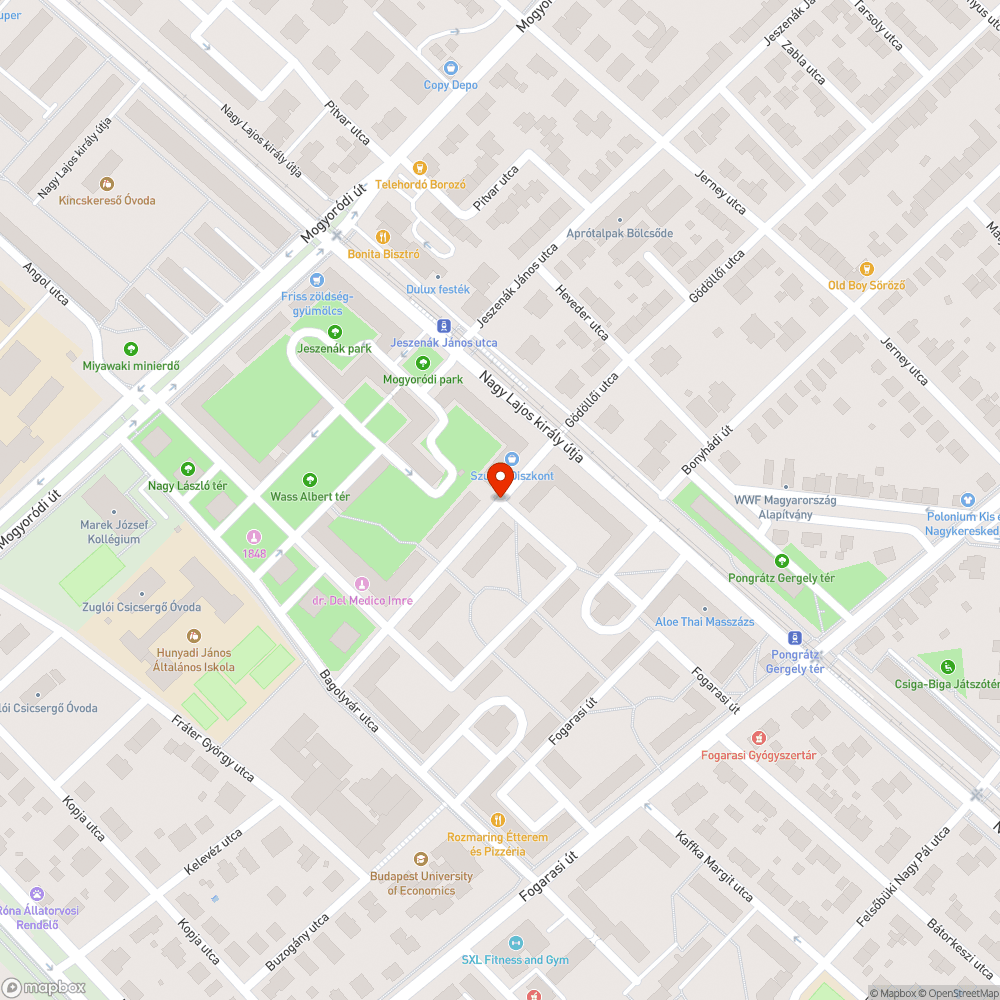 Eltűnt élőfa bejelentés helye