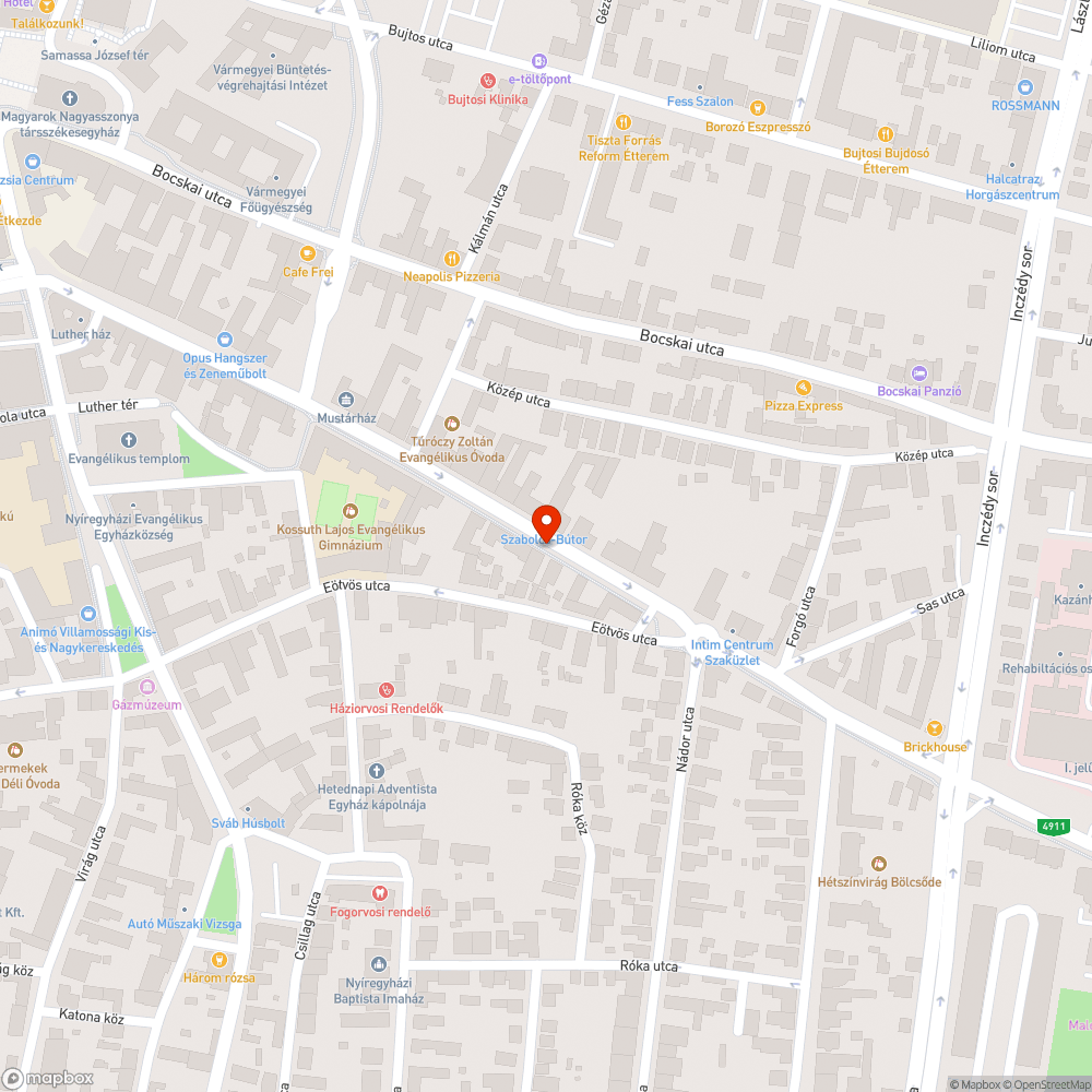 Beszakadt járda bejelentés helye