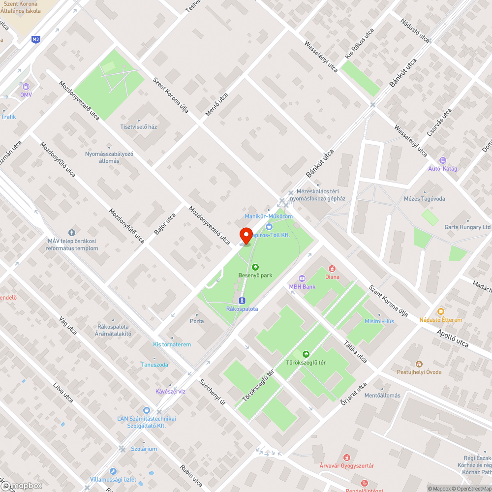 Besenyő téri "szobrok" bejelentés helye