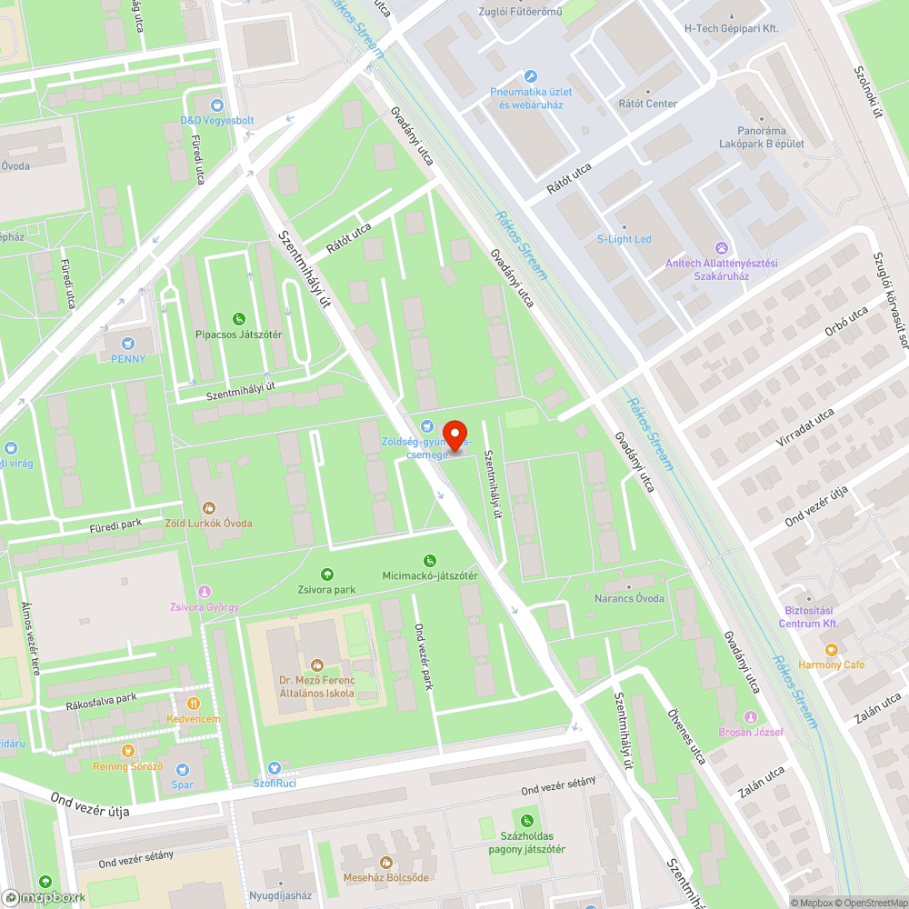 Eltömődött csatorna bejelentés helye