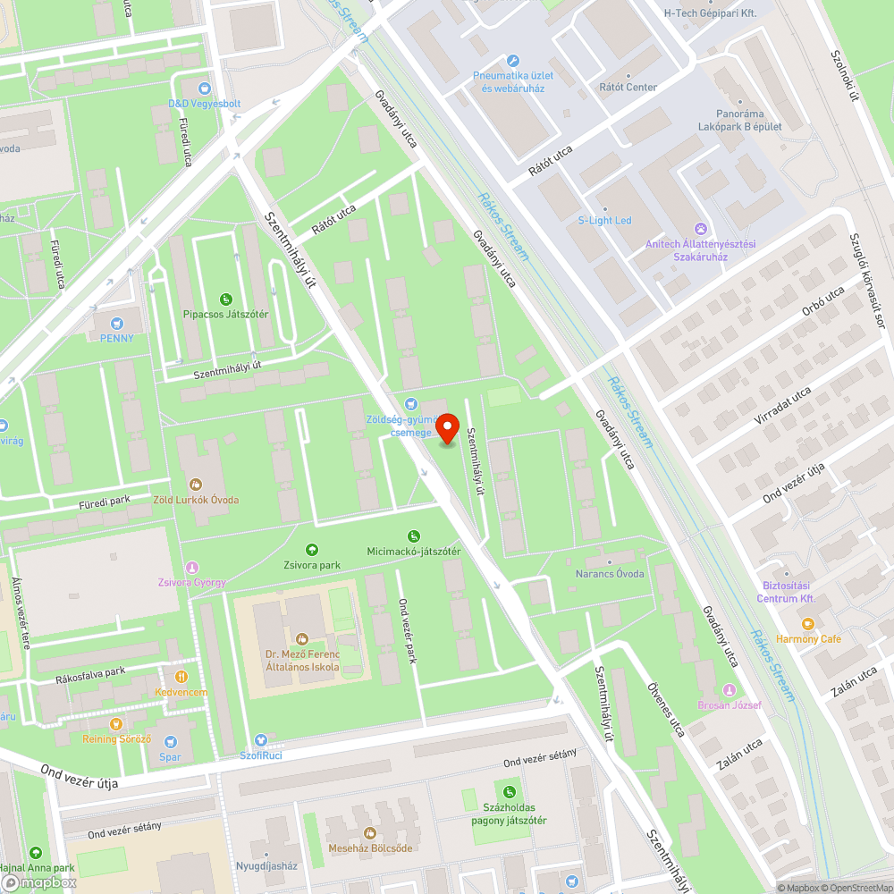 Kiszáradt fa bejelentés helye